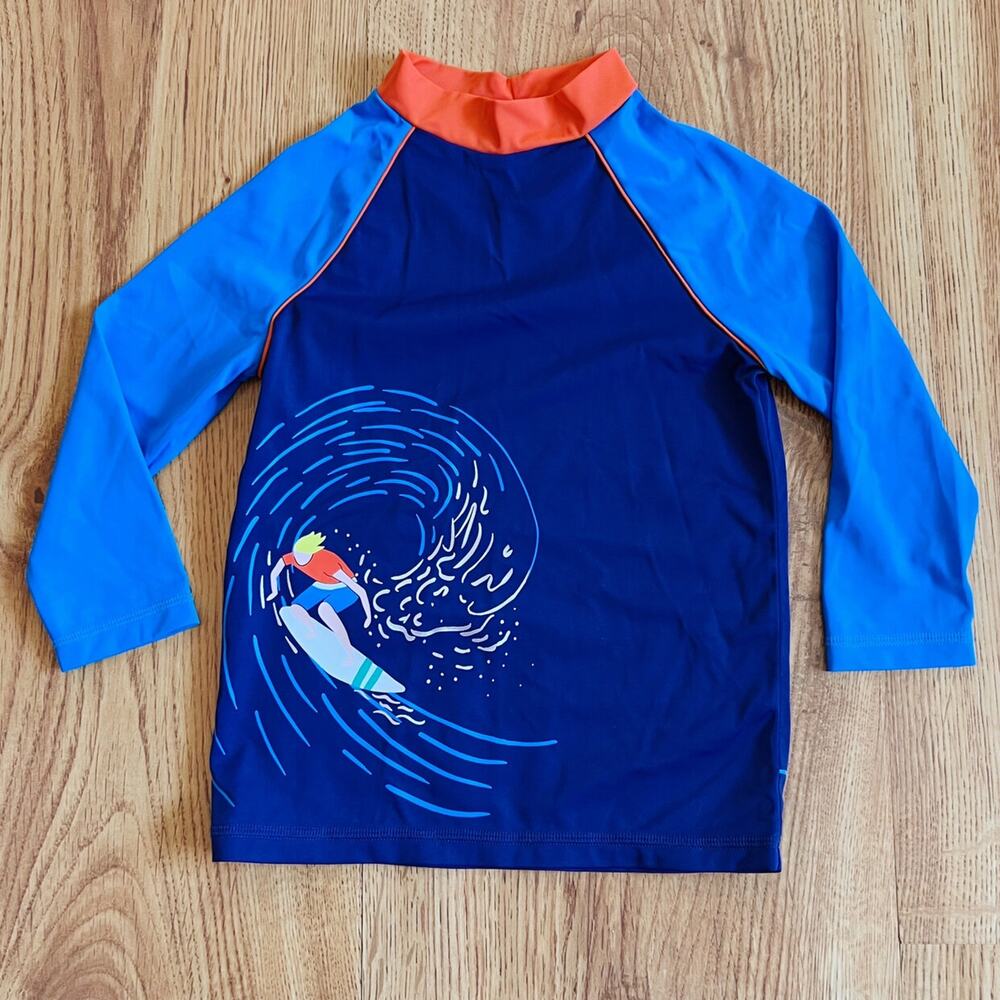 Mini Boden Surfer Long Sleeve Rash Guard